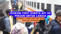 diskon tiket kereta api 20 persen untuk lansia