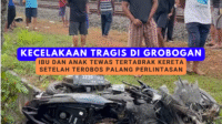 ibu dan anak tewas tertabrak kereta setelah terobos palang perlintasan