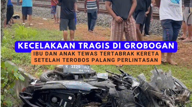 ibu dan anak tewas tertabrak kereta setelah terobos palang perlintasan