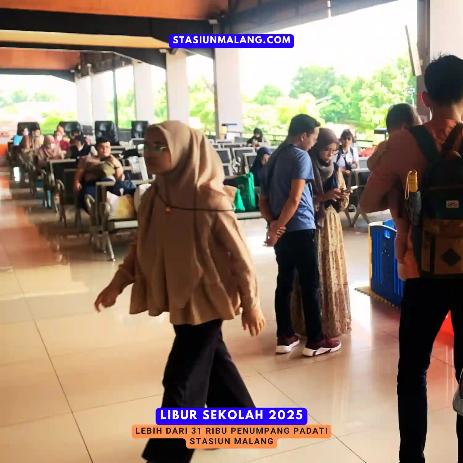 Ribuan Warga Padati Stasiun Malang Selama Libur Sekolah