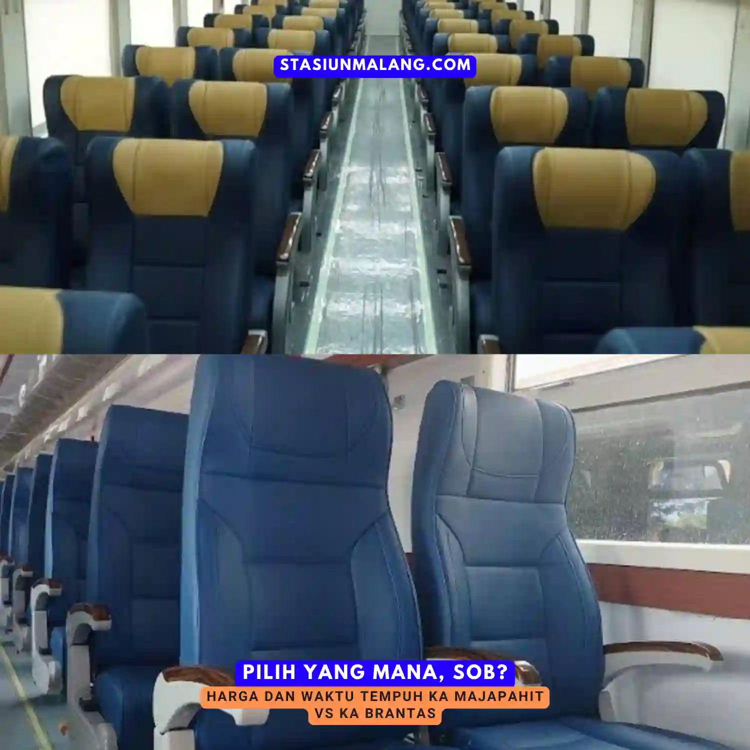Perbandingan Harga dan Waktu Tempuh KA Majapahit vs KA Brantas