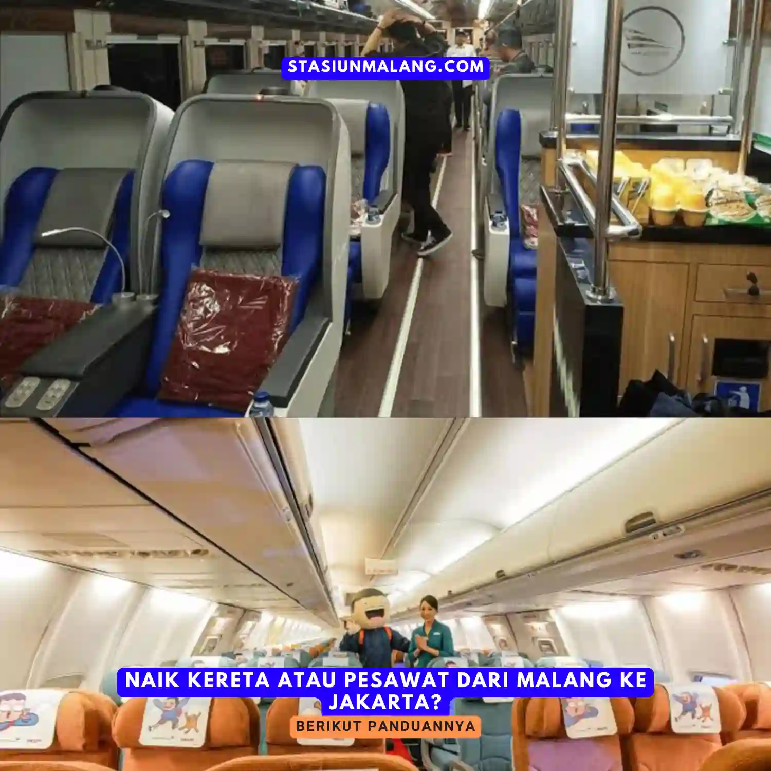Naik Kereta atau Pesawat dari Malang ke Jakarta