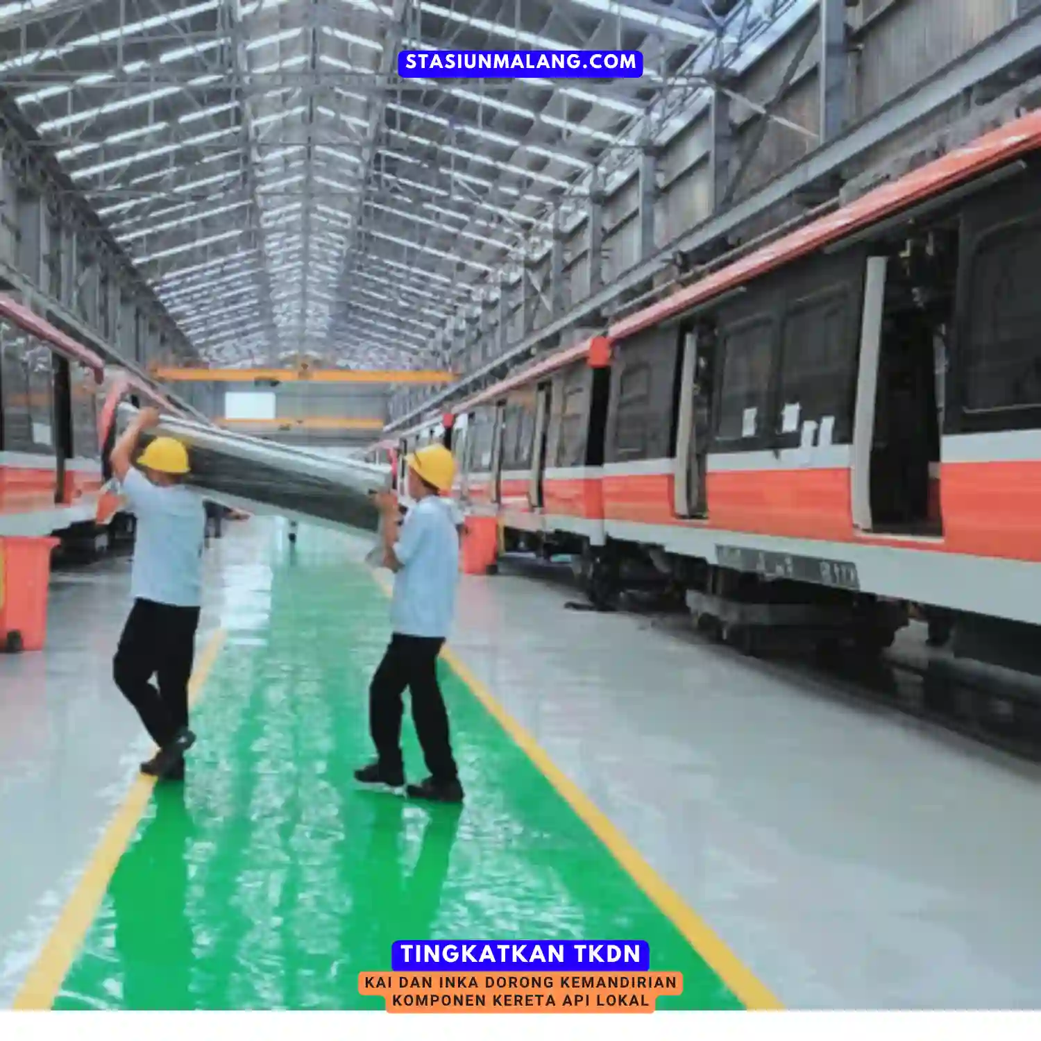 tkdn kereta api, komponen kereta lokal, industri perkeretaapian indonesia, kai, inka, komponen dalam negeri, pabrik komponen kereta, rantai pasok kereta api, teknologi perkeretaapian, fokus kai dan inka